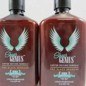 2 TAN ASZU SHEER GENIUS 98X BLACK BRONZER LOTION